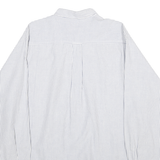 NAUTICA Mens Blue & White Stripe Shirt L Cotton Long Sleeve Button Collar