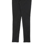 LEVI'S 721 Womens Slim Black Denim Raw Woven W25 L30 Skinny Jeans Zip Closure