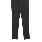 LEVI'S 721 Womens Slim Black Denim Raw Woven W25 L30 Skinny Jeans Zip Closure