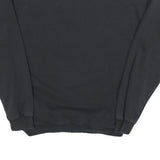 ADIDAS Womens Black Crew Neck UK 6 Sweatshirt Cotton Blend Logo Pullover
