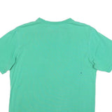 ADIDAS Mens Green & Blue Graphic T-Shirt L Short Sleeve Crew Neck Cotton Blend