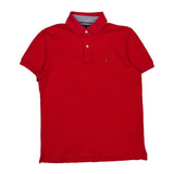Tommy Hilfiger Polo Shirt - Medium Red Cotton