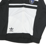 ADIDAS Mens Black & White Quakes Jacket XL Polyester Plain Zip Long Sleeve