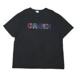 CHAMPION Mens Black Graphic T-Shirt XL Short Sleeve Crew Neck Cotton Blend