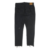 LEVI'S 501 Mens Jeans Black Regular Straight Denim Raw W32 L27 Distressed