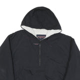 JANSPORT Mens Black Hoodie Jacket XL Polyester Blend Plain Zip Pocket