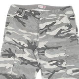 JEANS LINE Mens Shorts Grey Cargo Camouflage XL W40 Casual Cotton Blend