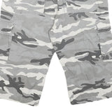 JEANS LINE Mens Shorts Grey Cargo Camouflage XL W40 Casual Cotton Blend