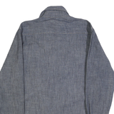 WRANGLER Mens Blue Denim Shirt S Long Sleeve Button Closure Cotton Blend