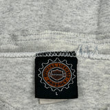 USA Motorcycles Harley Davidson Long Sleeve T-Shirt - Large Grey Cotton