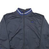 WILSON Mens Blue Black Zip Jacket L Polyester Blend Sport Casual Track Top