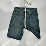 569 Levis Denim Shorts - 35W 11L Blue Cotton