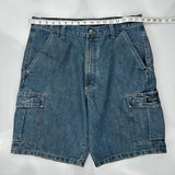 Wrangler Cargo Shorts - 34W 9L Blue Cotton Blend