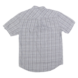 BEN SHERMAN Mens Blue & White Checked Shirt S Button Down Short Sleeve Casual