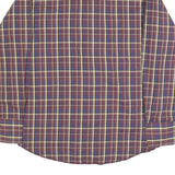 WRANGLER Mens Maroon & Blue Checked Shirt M Western Casual Cotton Blend