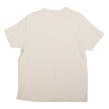 PUMA Mens Beige White Logo Short Sleeve Crew Neck Cotton Blend XL T-Shirt