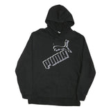 PUMA Mens Black Hoodie L Cotton Blend Casual Pullover Sweatshirt