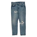 501 Levis Jeans - 30W 27L Light Wash Cotton