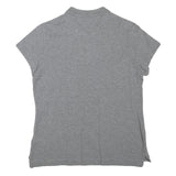 TOMMY HILFIGER Girls Grey Short Sleeve Plain L Polo Shirt Cotton Blend Casual