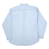 CALVIN KLEIN Mens Blue Denim Shirt L Classic Cotton Long Sleeve Button Pocket