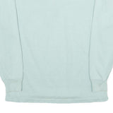 LAND'S END Womens Pale Blue & White Long Sleeve Plain M Cotton Polo Shirt