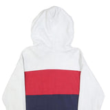 LEVI'S Mens White Red & Navy Hoodie M Cotton Blend Pullover Classic Logo
