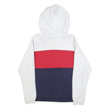 LEVI'S Mens White Red & Navy Hoodie M Cotton Blend Pullover Classic Logo
