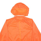 RAINBOW SPORTSWEAR Mens Orange Nylon Hooded Zip Jacket M Plain Lightweight