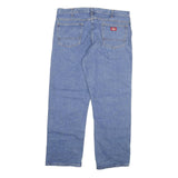 DICKIES Mens Regular Blue Denim Jeans W38 L30 Cotton Blend Zip Casual Workwear
