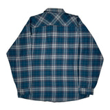Patagonia Checked Flannel Shirt - Large Gray Cotton
