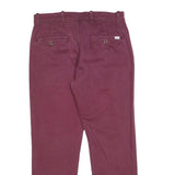 LEVI'S Mens Cotton Blend Burgundy Slim Straight Trousers W30 L27 Casual Wear