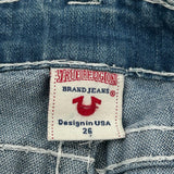 True Religion Mini Denim Shorts - 28W US 0 Blue Cotton