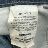 Wrangler Cargo Shorts - 34W 9L Blue Cotton Blend