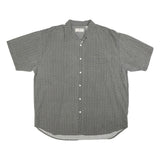 FADED GLORY Mens Grey & White Patterned Shirt XL Cotton Blend Casual Button Down