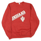 INDIANA Mens Red Sweatshirt M Cotton Blend Crew Neck Long Sleeve Casual