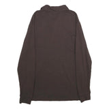 TOMMY HILFIGER Mens Brown Long Sleeve Plain L Logo Cotton Polo Shirt