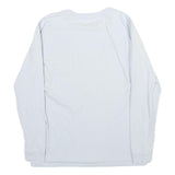 CARHARTT Mens White Long Sleeve Crew Neck T-Shirt S Cotton Logo Sleeve Print