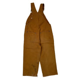 Age 4 Carhartt Double Knee Overalls - XS Brown Cotton