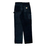 Made In USA Carhartt Double Knee Carpenter Pants - 29W 31L Dark Wash Cotton