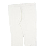 PAM & GELA Womens Joggers White Cotton Blend Regular Fit Tapered Leg L W36 L28