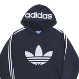 ADIDAS Womens Black Hoodie XL Cotton Blend Sportswear Casual Pullover