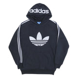 ADIDAS Womens Black Hoodie XL Cotton Blend Sportswear Casual Pullover