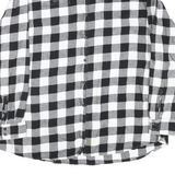WOOLRICH Mens Black & White Check Shirt XL Cotton Blend Casual Long Sleeve