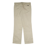 DICKIES Womens Cotton Blend Beige Regular Straight Trousers W33 L31 Workwear Zip