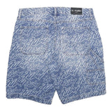 FUBU Mens Shorts Blue Casual Denim M W32 Branded Print Relaxed Fit
