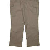 DICKIES Mens Regular Beige Cotton Blend Trousers W36 L31 Cargo Zip Closure