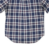 NAUTICA Mens Blue & White Plaid Check Short Sleeve Shirt M Casual Cotton