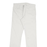 CALVIN KLEIN Mens Cotton White Slim Tapered Trousers W30 L31 Smart Casual