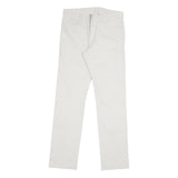 CALVIN KLEIN Mens Cotton White Slim Tapered Trousers W30 L31 Smart Casual