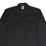 DICKIES Mens Black Work Shirt XL Cotton Blend Durable Utility Button Front